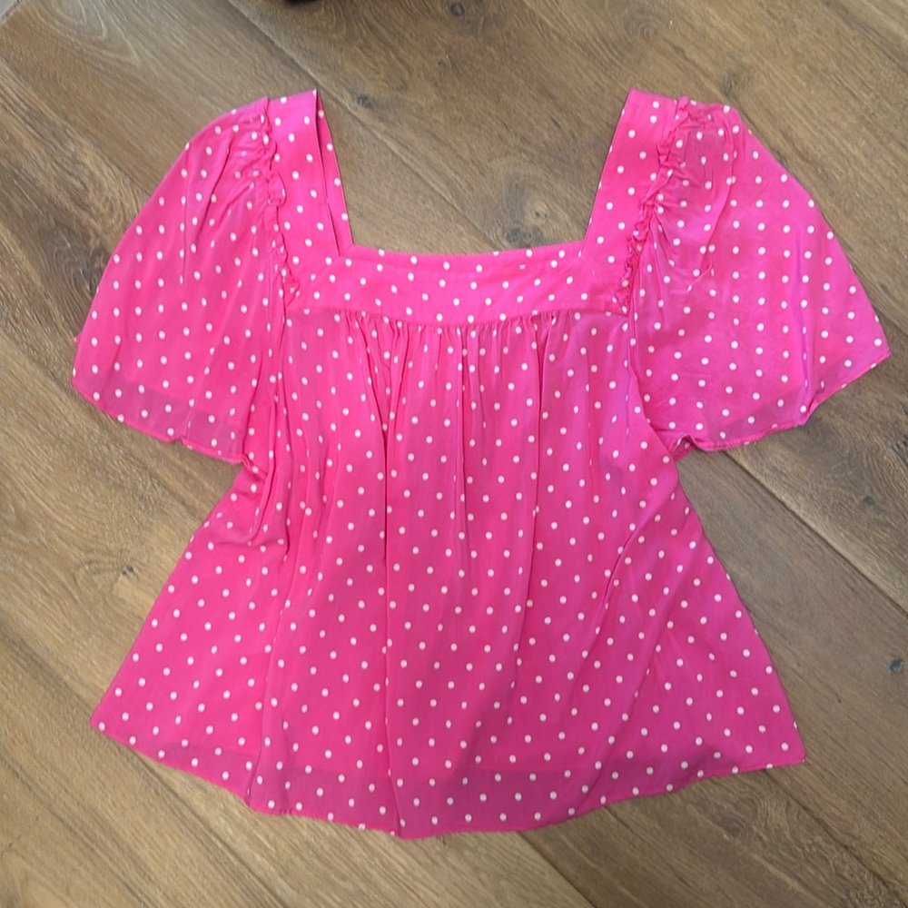 Pink Polka Dot Blouse